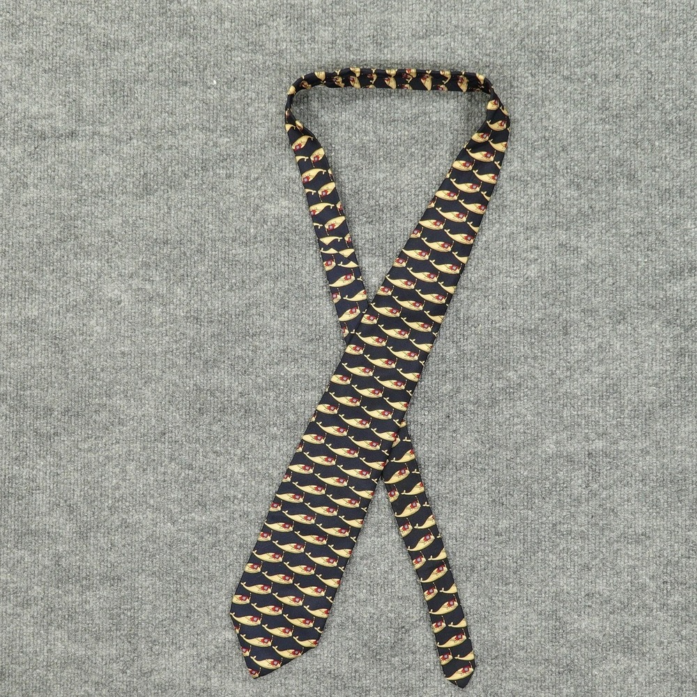 Brooks Brothers Tie Mens Novelty Snorkeling Whale Print‎ Silk Made USA